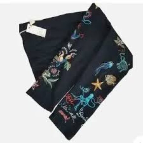 Johnny Was Pants - NWT JOHNNY WAS Zoe Stretch Cotton Knit  Leggings -NAVY -